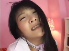 Asiático, Consolador, Japonés, Lesbiana, Solo, Adolescente, Juguetes