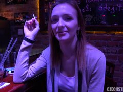 Lustful Czech bitch and BF pick up a couple for orgy
