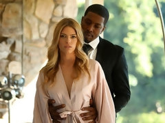 お尻, 黒人, ブロンド, フェラチオ, バック, 異人種間, ティーン, オッパイの