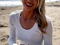 Playa, Rubia, Mamada, Fetiche, Hd, Lencería, Pov, Chupando