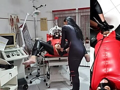 Mistress Luciana Dominates with Needles and Hardcore Anal Fuck in Latex Catsuit