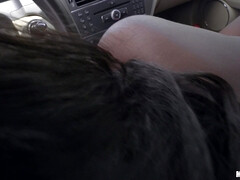 お尻, 黒人, 車, 浮気者, チン, オナニー, ピアス, ショートヘア