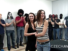 Braunhaarige, Fetisch, Gruppe, Hardcore, Orgie, Rasiert, Jungendliche (18+), Titten