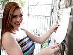 デカ尻, デカパイ, フェラチオ, イく瞬間, なめる, 赤毛, 剃毛, ティーン