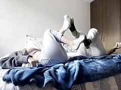 足, 女, Hd, ラティーナ, レズビアン, 靴下, ティーン, レスリング