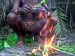 Skinny Ebony Solo Girl Outdoor Forest Fuck - Perfect Shape Tits & Slim Fit Body