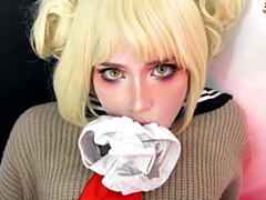 Blonde, Sucer une bite, Tir de sperme, Gorge profonde, Gode, En levrette, Chatte, Jouets