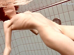 18, 茶髪の, 女, フェティッシュ, Hd, プール, 締まりの良い, オッパイの