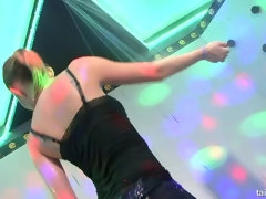 Noire, Blonde, Dansant, Interracial, Lesbienne, Actrice du porno, Satin, Mouillée