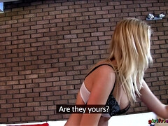Cul, Blonde, Gode, Petite amie, Seins naturels, Piercing, Jouets, Mouillée