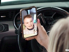 ブロンド, 車, ディルド, 自然山雀, オマンコ, おもちゃ