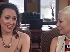 Bondage discipline sadomasochisme, Gebondenheid, Fetisj, Vingeren, Lesbisch, Voorbinddildo