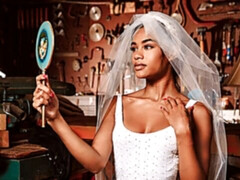 Blond, Pijpbeurt, Hondjeshouding, 1 man 2 vrouwen, Handbeurt, Interraciaal, Ondergoed, Trio