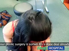 Busty MILF helps doctor relieve stress with her big boobs & sexy role play