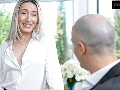 Grote lul, Blond, Sperma, Hondjeshouding, Sperma in gezicht, Monster, Tieten likken, Nat