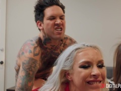 Amerikanisch, Schlafzimmer, Blasen, Fesselspiele, Spermaladung, Piercing, Muschi, Tätowierung