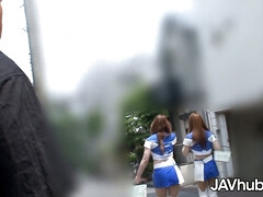 Reika Ichinose & Mio Ozora get gangbanged hard in JAV hub action