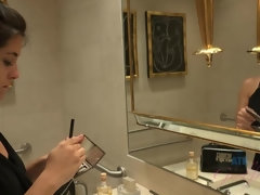 Watching Natalie take a bath in your luxury Las Vegas room