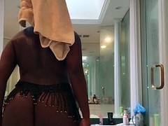 Amateur, Cuarto de baño, Negro, Ébano, Voyeur