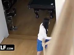 Gros seins, Brunette brune, Femme couguar, Éjaculer dans la bouche, Film complet, Hd, Mature, Tatouage