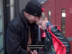 Public Threesome: Sex Date With Skinny Red-haired Bitch Sunny Sin! Stevenshamedating