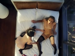 Arsch, Schlafzimmer, Grosse titten, Schwarz, Blondine, Lecken, Natürlich, Tätowierung