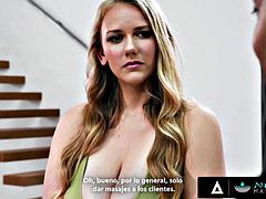 Big-Tits Masseuses Lure Client for Steamy Threesome with Intense Cowgirl Riding and Deep-Thro