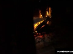 デカパイ, フェラチオ, チン, 毛深い, 旦那, なめる, 淫乱熟女, スウェーデン人