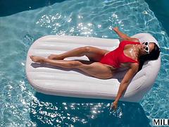 MILFY Wealthy Curvy MILF Sandy Love Is Obsessed With Young Lifeguard s BBC