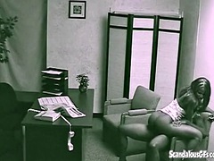Amateur, Chica, Negro, Mamada, Pareja, Ébano, Sexo duro, Oficina