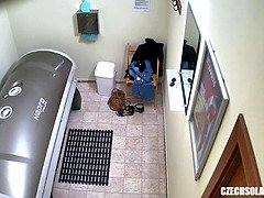 Leie, Tschechisch, Hd, Selbstgemacht, Riesig, Reif, Öffentlich, Solarium