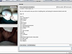 Chatroulette:  Cumshot with a Hot Busty Blond