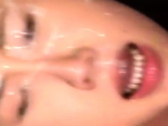 Enthousiasteling, Aziatisch, Groepseks ejactulatie, Sperma shot, Sperma in gezicht, Fetisj, Hardcore, Tiener