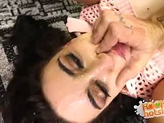 In den arsch, Aus dem arsch in den mund, Braunhaarige, Spermaladung, Aufs gesicht abspritzen, Lecken, Arsch lecken, Teen in den arsch