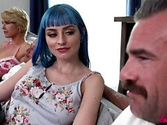 デカ尻, デカパイ, ブロンド, フェラチオ, バック, 家族, フォアサム, スインガー