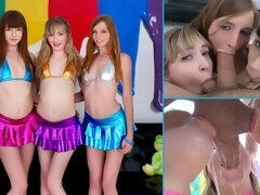 お尻, フェラチオ, 口内発射, イく瞬間, 手コキする, なめる, オージー, ティーン