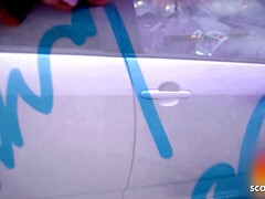 Blondine, Blasen, Kondom, Spermaladung, Schwanz, Deutsch, Milf, Prostituierte