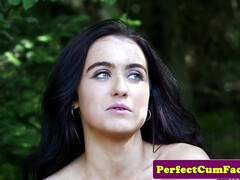 フェラチオ, イギリス人, 茶髪の, イく瞬間, チン, 顔射, ティーン, オッパイの