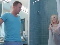 デカパイ, ブロンド, フェラチオ, バック, ハードコア, Hd, 淫乱熟女, 母