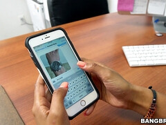 Grosse bite, Brunette brune, Queue, Noir ébène, Nourriture, Bureau, Pov, Secrétaire