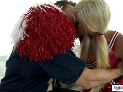 Trans cheerleader Natalie Foxx assfucked