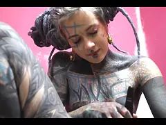 アスtoマウス, 女, 目瞪口呆, Hd, オナニー, ヌード, 一人, タトゥー