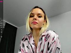 素人, 美女, デカパイ, ブロンド, フェティッシュ, 一人, オッパイの