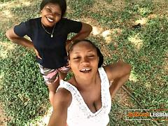 Real Amateur Black Girls First Time Lesbian Sex Makes Them Cum Real Hard