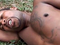 Zwart, Sperma shot, Zwart, Homo, Hardcore, Likken, Spier, Buiten