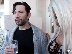 Pijpbeurt, Bruinharig, Rondborstig, Hondjeshouding, Man, Kut duiken, Geschoren, Vrouw