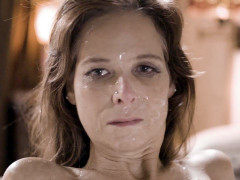 Brunette brune, Tir de sperme, Faciale, Mamie, Mature, Maman, Espagnole, Plan cul à trois