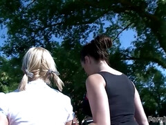 Anaal, Grote kont, Gebondenheid, Vuisten, Lesbisch, Masseren, Olie, Pornster