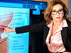 Mature brunette Julia North nicely fucked in the doggy style pose