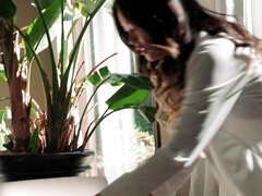 Asiatique, Sucer une bite, Tromperie, Bâillonner, Branlette thaïlandaise, Léchez, Masturbation, Petite femme